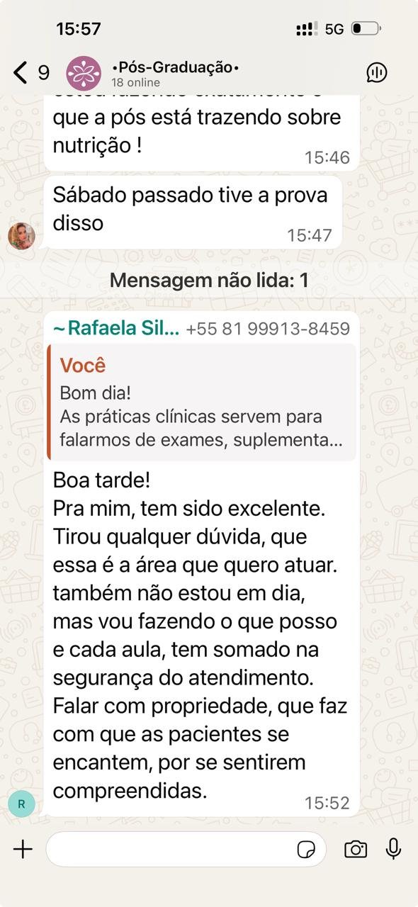 Relato de aluna sobre a Pós em Modulação Hormonal Feminina